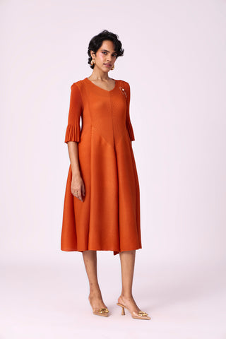 Felicia Dress - Rust Orange