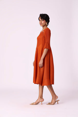 Felicia Dress - Rust Orange