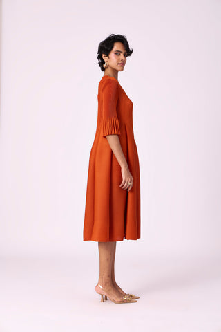 Felicia Dress - Rust Orange