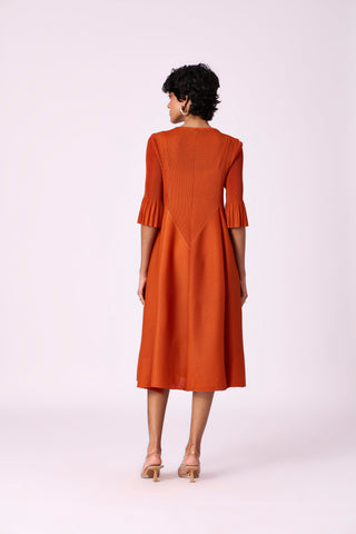 Felicia Dress - Rust Orange