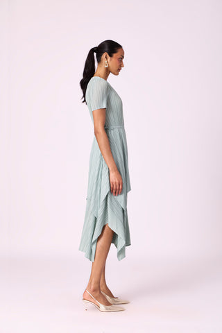 Leia Tie Dress - Sage Mint