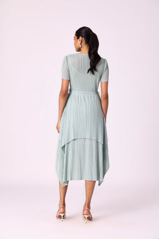 Leia Tie Dress - Sage Mint