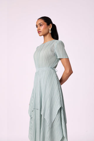 Leia Tie Dress - Sage Mint