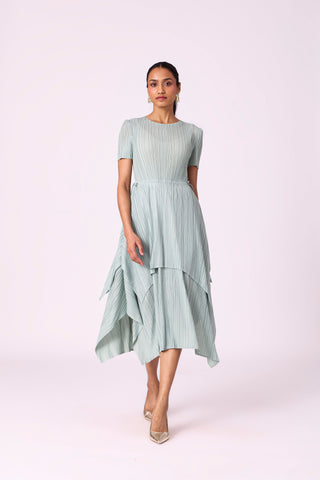 Leia Tie Dress - Sage Mint