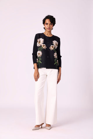 Aliz Floral Shirt - Black