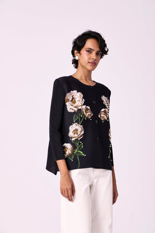 Aliz Floral Shirt - Black