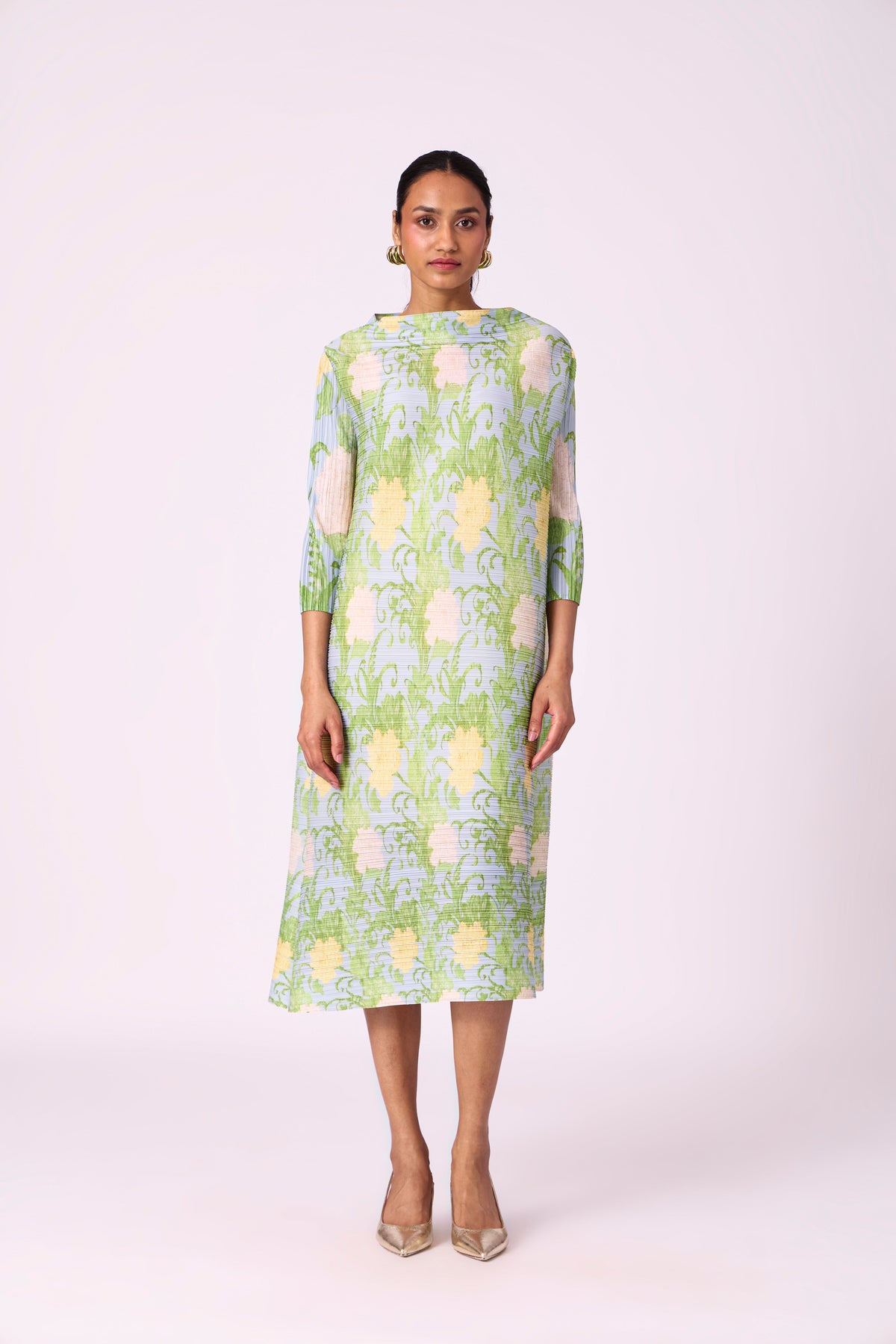 Hester Floral Dress - Light Blue