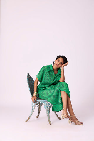 Maria Shirt Dress - Green