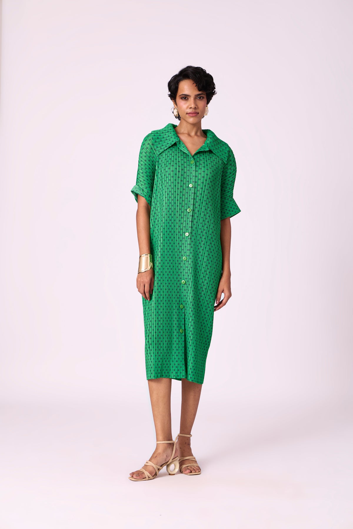 Maria Shirt Dress - Green