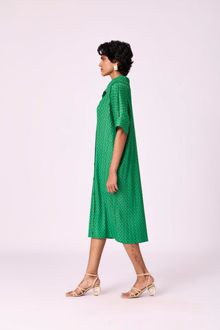 Maria Shirt Dress - Green