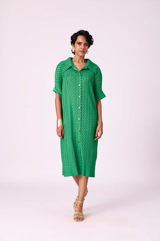 Maria Shirt Dress - Green