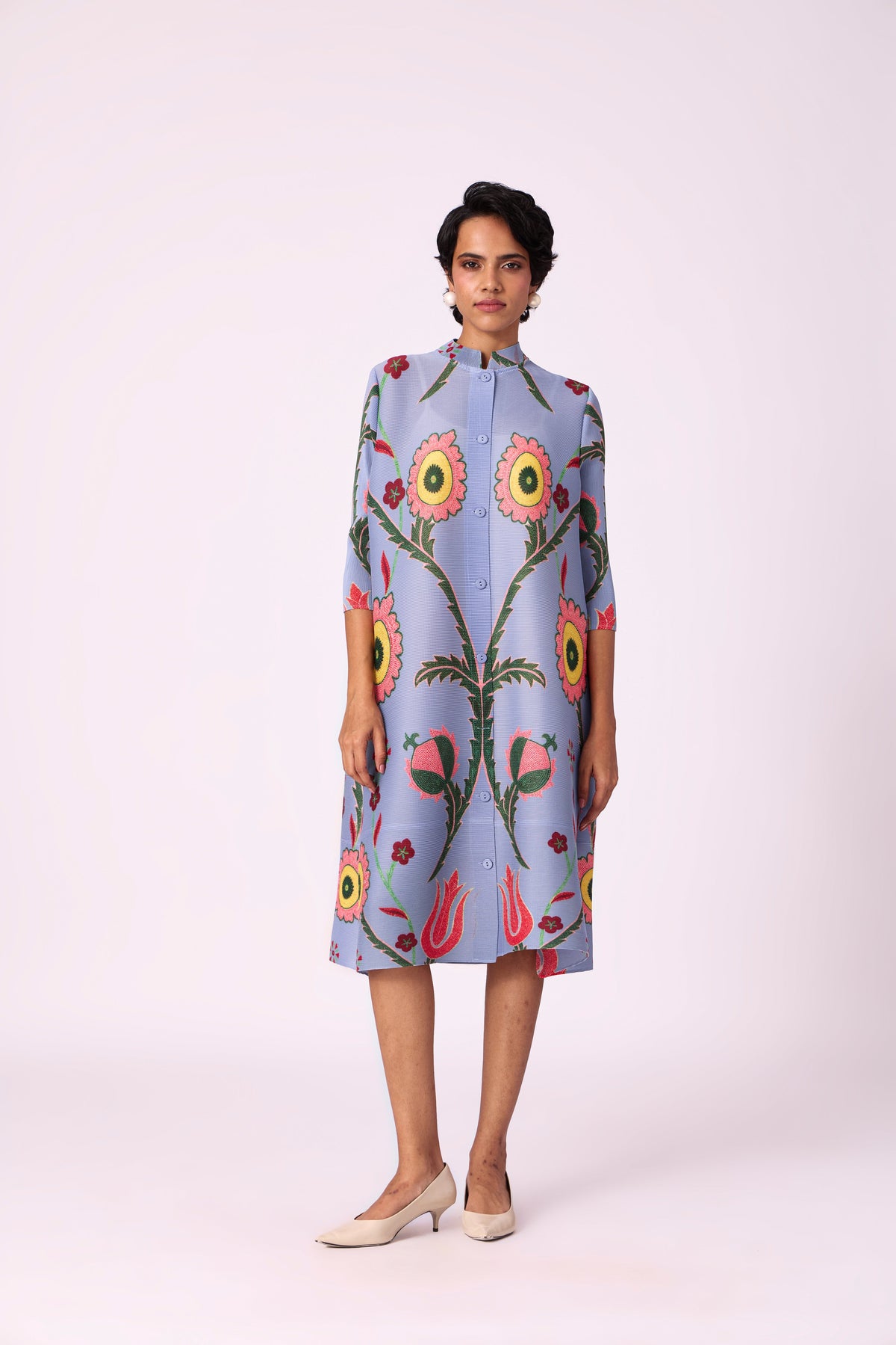 Laura Floral Dress - Blue