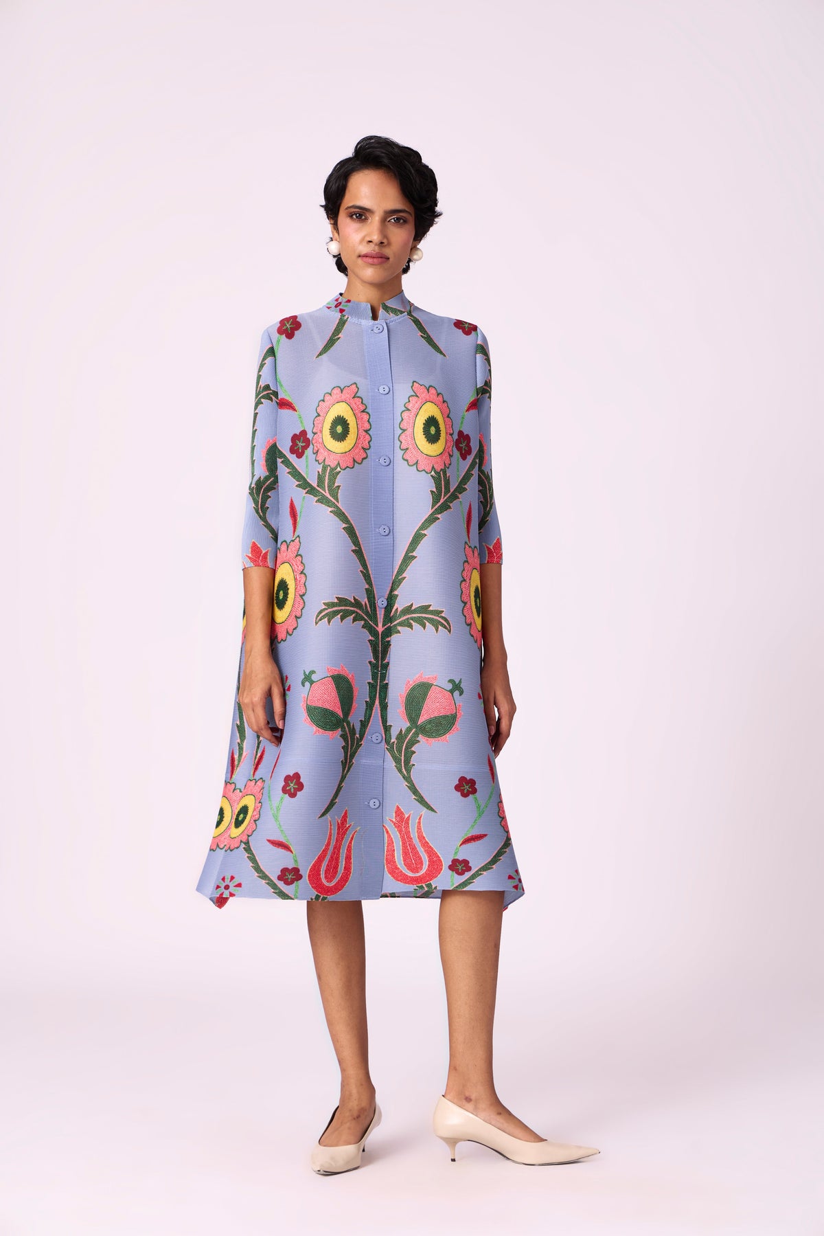 Laura Floral Dress - Blue