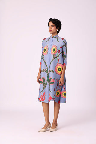 Laura Floral Dress - Blue