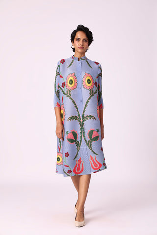Laura Floral Dress - Blue