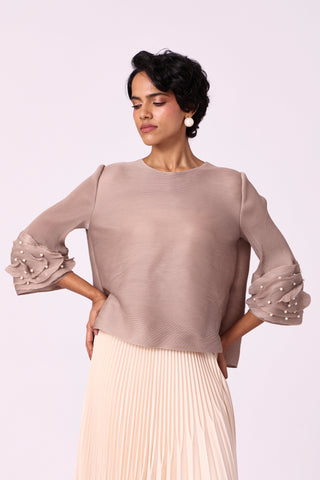 Trudy Top - Light Taupe
