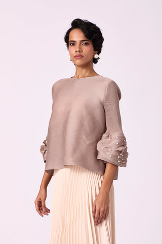Trudy Top - Light Taupe