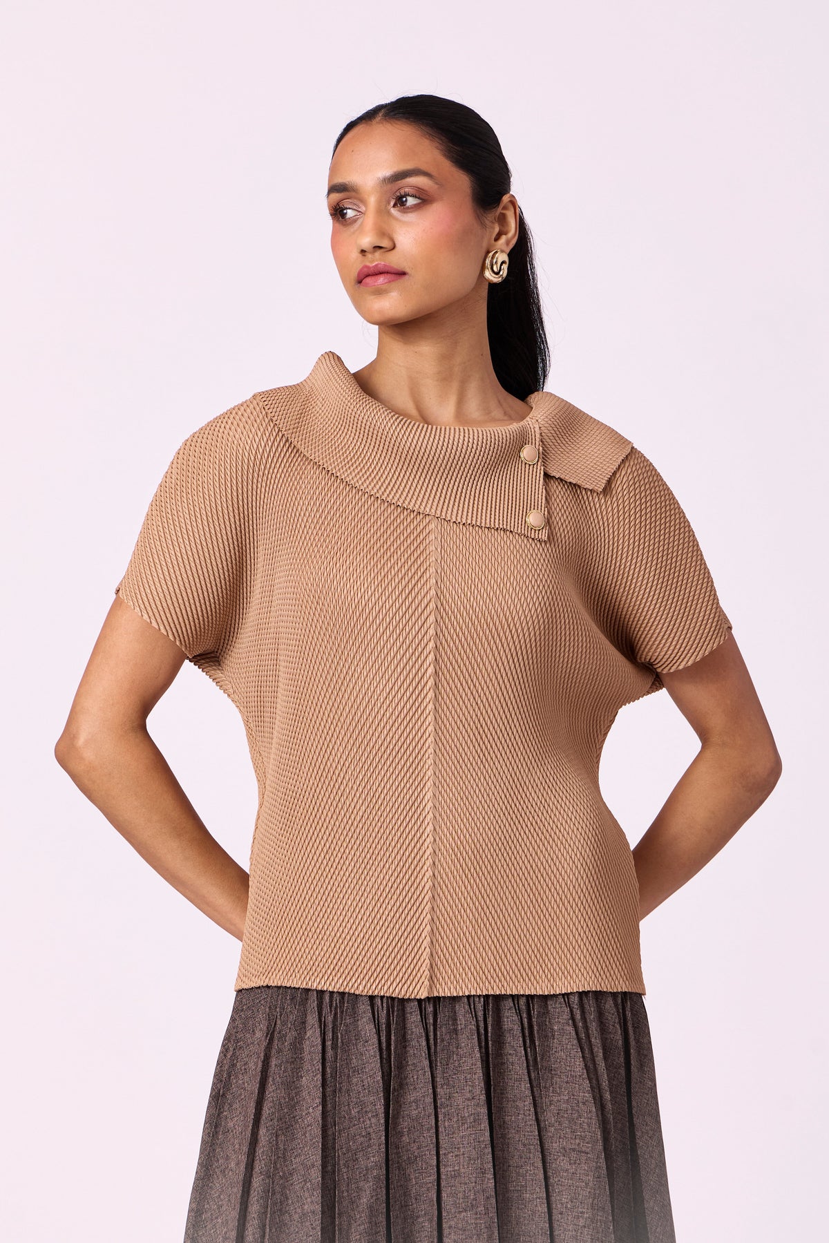 Trecia Top - Light Mocha
