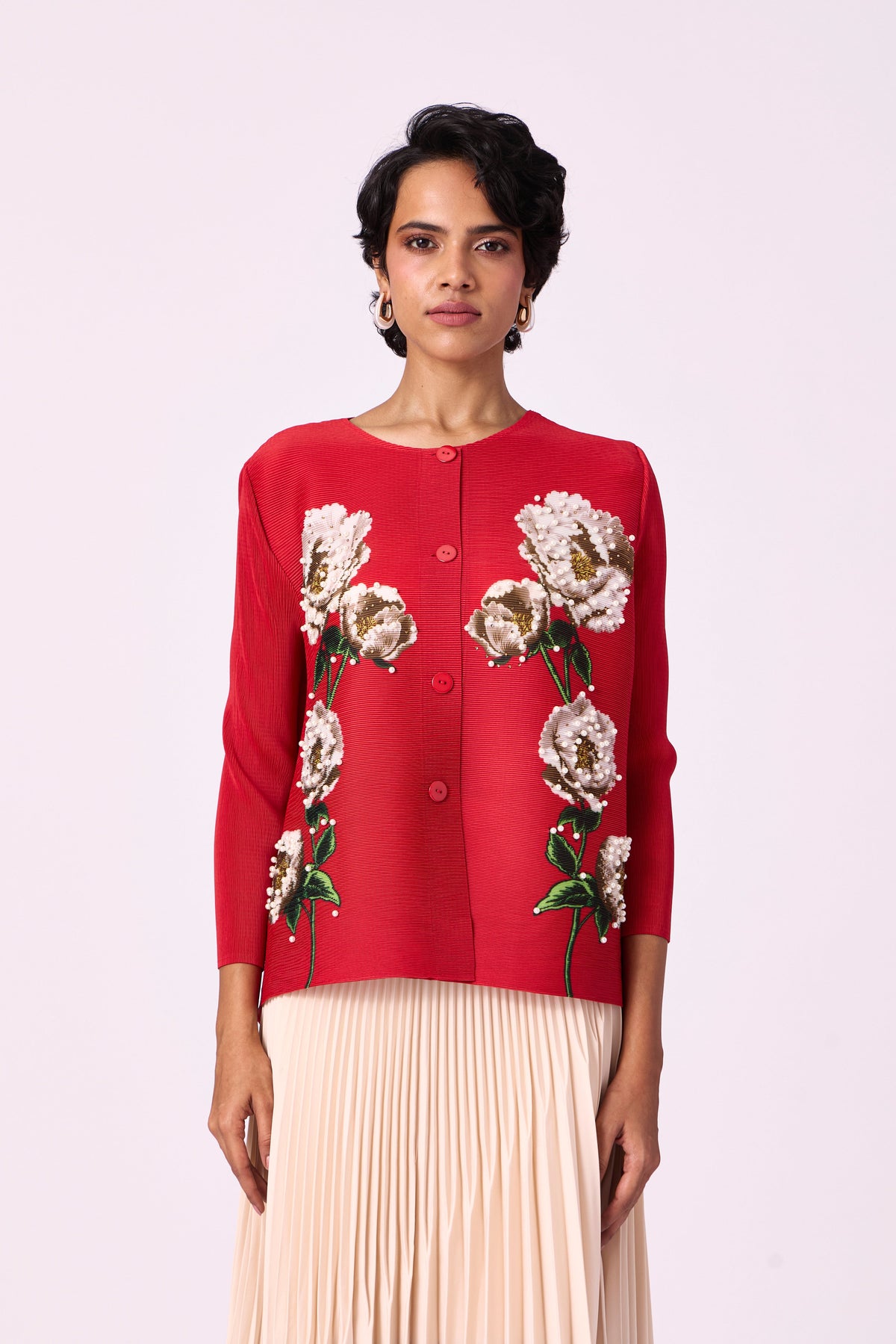 Aliz Floral Shirt - Red