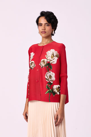 Aliz Floral Shirt - Red