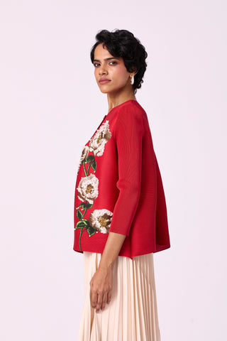 Aliz Floral Shirt - Red