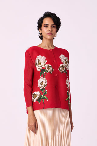 Aliz Floral Shirt - Red