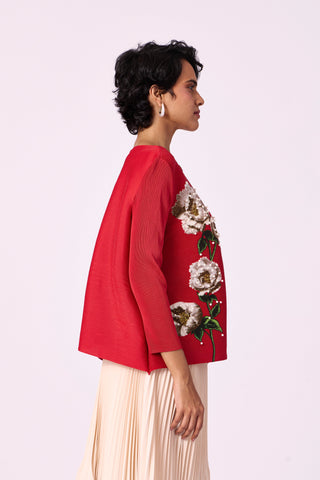 Aliz Floral Shirt - Red