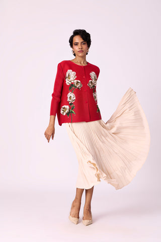 Aliz Floral Shirt - Red