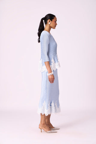Leona Skirt Set - Ice Blue