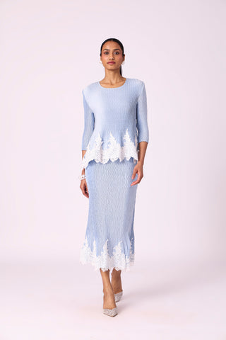 Leona Skirt Set - Ice Blue