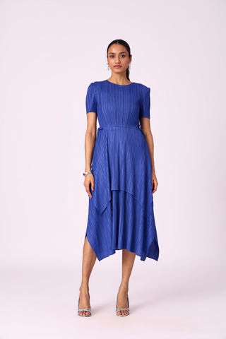 Leia Tie Dress - Blue