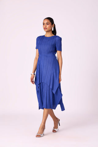 Leia Tie Dress - Blue