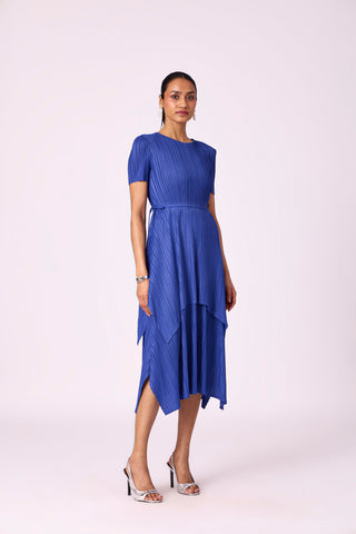 Leia Tie Dress - Blue