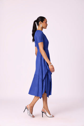 Leia Tie Dress - Blue