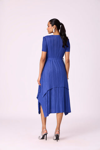 Leia Tie Dress - Blue