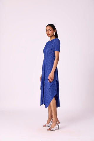 Leia Tie Dress - Blue