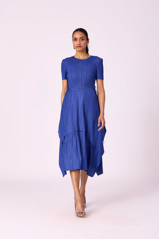 Leia Tie Dress - Blue