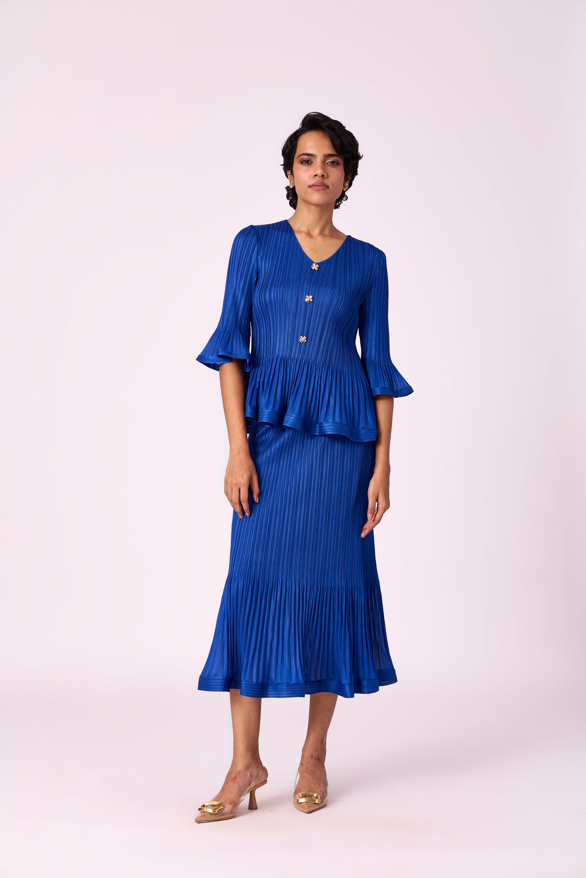 Merylyn Skirt Set - Azure Blue