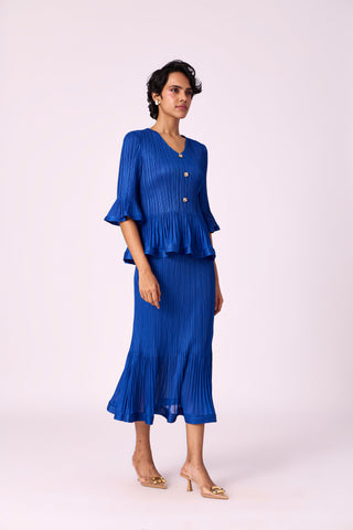 Merylyn Skirt Set - Azure Blue