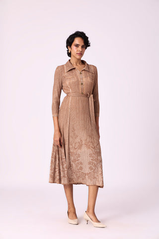 Levy Floral Dress - Denim Mocha