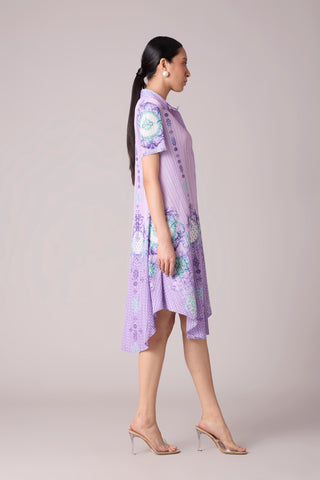 Freya Print Dress - Lilac