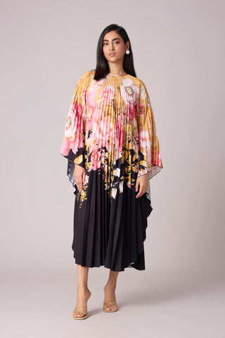 Sarah Floral Kaftan - Black