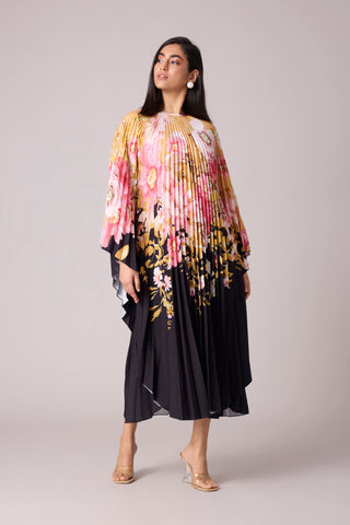 Sarah Floral Kaftan - Black