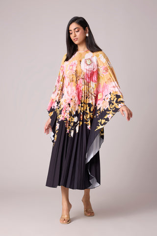 Sarah Floral Kaftan - Black