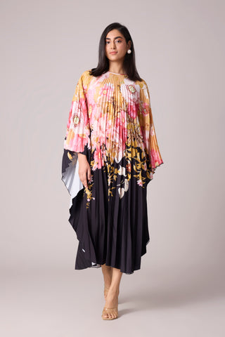 Sarah Floral Kaftan - Black