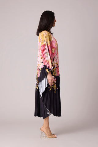 Sarah Floral Kaftan - Black