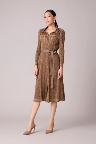 Levy Denim Wash Dress - Brown