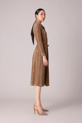 Levy Denim Wash Dress - Brown