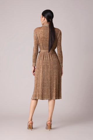 Levy Denim Wash Dress - Brown