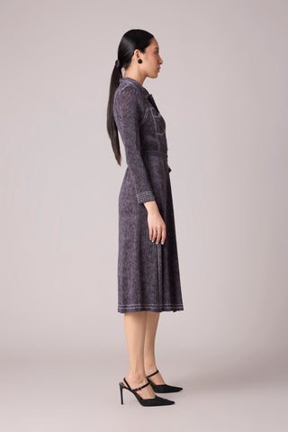 Levy Denim Wash Dress - Dark Grey